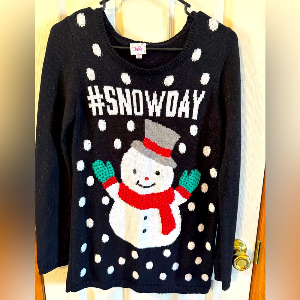 Justice Christmas sweater